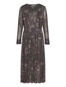 Tnmia L_S Mesh Maxi Dress Dresses & Skirts Dresses Casual Dresses Long-sleeved Casual Dresses Black The New