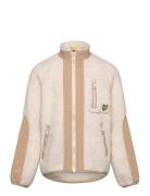 Woven Trim Sherpa Fleece Outerwear Fleece Outerwear Fleece Jackets Beige Lyle & Scott