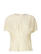 Slfiris Ss O-Neck Top Tops T-shirts & Tops Short-sleeved Cream Selected Femme