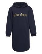 Tndebora L_S Sweat Dress Tops Sweatshirts & Hoodies Hoodies Blue The New