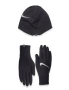 Nike M Essential Hat And Glove Set Accessories Headwear Beanies Black NIKE Equipment