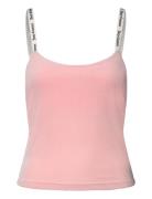 Elina Rib Velour Top Almond Blossom Tops T-shirts & Tops Sleeveless Pink Juicy Couture