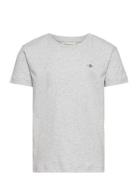 Shield Ss T-Shirt Tops T-Kortærmet Skjorte Grey GANT