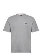 Waffle T-Shirt Tops T-Kortærmet Skjorte Grey BOSS