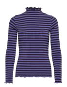 5X5 Stripe Trutte Tee Ls Tops T-shirts & Tops Long-sleeved Blue Mads Nørgaard