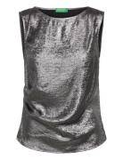 Sleeveless Shirt Tops Blouses Sleeveless Silver United Colors Of Benetton