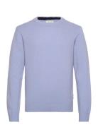 Cfkarl Lambswool Crew Neck Kni Tops Knitwear Round Necks Blue Casual Friday