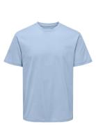 Onsmax Life Ss Stitch Tee Noos Tops T-Kortærmet Skjorte Blue ONLY & SONS