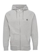 Brushed Back Full Zip Hoodie Designers Sweatshirts & Hoodies Hoodies Grey Timberland