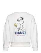 Snoopy Textured Sweatshirt Tops Sweatshirts & Hoodies Sweatshirts White Mango