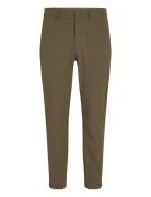 4Way Stretch Slim Tapered Bottoms Trousers Chinos Khaki Green Calvin Klein