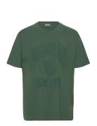 Over D Printed Graphic Tee Tops T-Kortærmet Skjorte Green Weekday