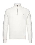 Mesh-Knit Cotton Quarter-Zip Sweater Tops Knitwear Half Zip Jumpers White Polo Ralph Lauren