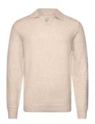 Cfkarl Polo Knit Tops Knitwear V-necks Beige Casual Friday