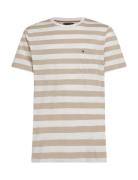 Essential Solid Pocket Tee Tops T-Kortærmet Skjorte Beige Tommy Hilfiger