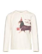 T-Shirt Ls Tops T-shirts Long-sleeved T-Skjorte White Minymo