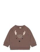 Sweatshirt Reindeer Tops Sweatshirts & Hoodies Sweatshirts Brown Lindex