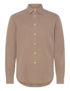 Air Clean Shirt Clay Beige Tops Shirts Casual Brown Hope