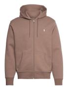 Double-Knit Full-Zip Hoodie Tops Sweatshirts & Hoodies Hoodies Brown Polo Ralph Lauren