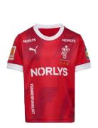 Dhf Home Jersey Jr Sport T-Kortærmet Skjorte Red PUMA