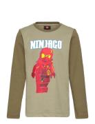 Lwtano 615 - T-Shirt L/S Tops T-shirts Long-sleeved T-Skjorte Green LEGO Kidswear