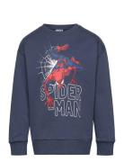 Sweatshirt Spiderman Tops Sweatshirts & Hoodies Sweatshirts Navy Lindex