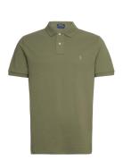 Custom Slim Fit Mesh Polo Shirt Designers Knitwear Short Sleeve Knitted Polos Green Polo Ralph Lauren