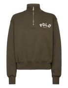 Graphic Fleece-Lsl-Hzp Tops Sweatshirts & Hoodies Sweatshirts Khaki Green Polo Ralph Lauren