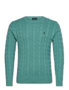 Cable-Knit Cotton Sweater Designers Knitwear Round Necks Green Polo Ralph Lauren