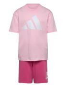 Lk Bl T-Set 160 Sets Sets With Short-sleeved T-shirt Pink Adidas Sportswear