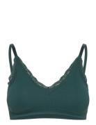 Lola Triangle Bralette Lingerie Bras & Tops Soft Bras Bralette Green Hunkemöller