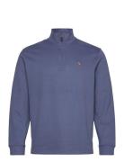 Estate-Rib Quarter-Zip Pullover Tops Knitwear Half Zip Jumpers Blue Polo Ralph Lauren