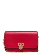 Leather Large Tanner Chain Wallet Bags Crossbody Bags Red Lauren Ralph Lauren