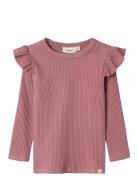 Nmfraja Sao Ls Slim Top Lil Tops T-shirts Long-sleeved T-Skjorte Pink Lil'Atelier