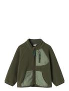 Nmmbuster Nreg Teddy Card Outerwear Fleece Outerwear Fleece Jackets Khaki Green Name It