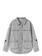 Nkfgloria Dnm Emb Jacket 7511-Za T Outerwear Jackets & Coats Denim & Corduroy Grey Name It