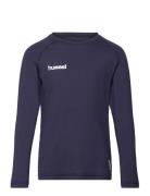 Hml First Performance Kids Jersey L/S Tops T-shirts Long-sleeved T-Skjorte Navy Hummel