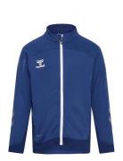 Hmllead Poly Zip Jacket Kids Tops Sweatshirts & Hoodies Sweatshirts Blue Hummel