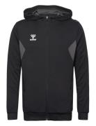 Hmlauthentic Pl Zip Hoodie Sport Men Sport Clothing Sport Sweatshirts & Hoodies Sport Hoodies Black Hummel