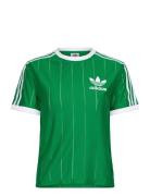 Adicolor 3Stripes Pinstripe Tee Sport Sport Clothing Sports Tops & T-shirts Sport T-Skjorte Green Adidas Originals