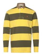 Classic Fit Khaki-Collar Rugby Shirt Tops Polos Long-sleeved Khaki Green Polo Ralph Lauren