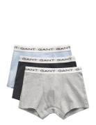 Trunk 3-Pack Night & Underwear Underwear Underpants Grey GANT