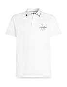 Left Chest Graphic Reg Polo Tops Polos Short-sleeved White Tommy Hilfiger