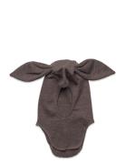 Balaclava Ears Wool Rib Accessories Headwear Balaclava Brown Huttelihut