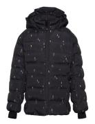 Ski Jacket - Quilt -Aop Outerwear Snow-ski Clothing Snow-ski Jacket Black Color Kids