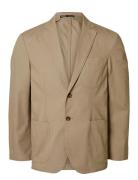 Slhreg-Glen Washed Blz Suits & Blazers Blazers Single Breasted Blazers Beige Selected Homme