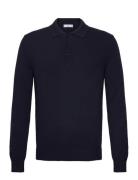 Polo Collar Wool Sweater Tops Knitwear Long Sleeve Knitted Polos Black Mango