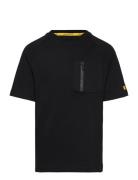 Branded Zip Pocket T-Shirt Tops T-Kortærmet Skjorte Black Lyle & Scott