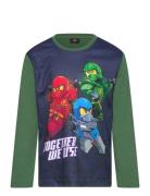 Lwtaffy 116 - T-Shirt L/S Tops T-shirts Long-sleeved T-Skjorte Multi/patterned LEGO Kidswear