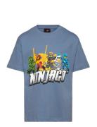 Lwtaffy 112 - T-Shirt S/S Tops T-Kortærmet Skjorte Blue LEGO Kidswear